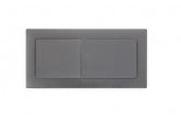 Rectangle Brushed Gunmetal Flush Button
